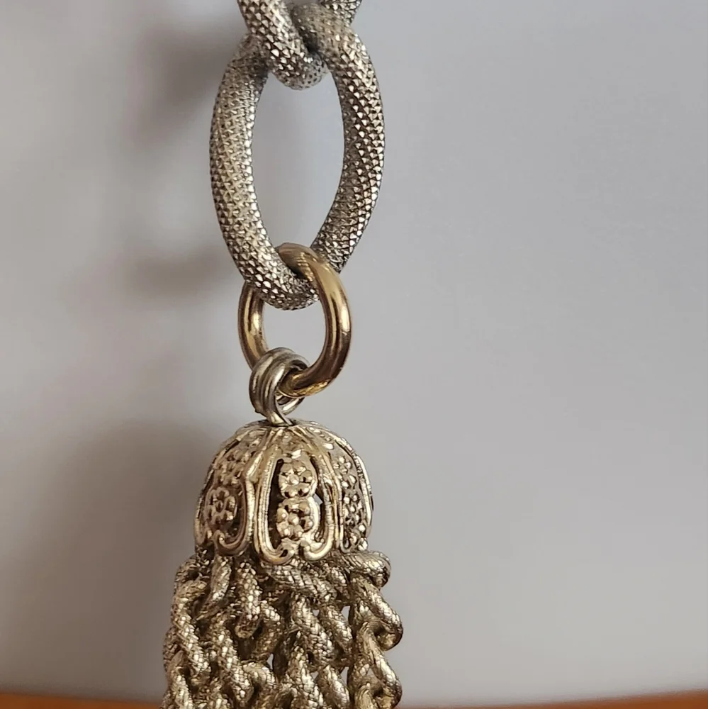 Belt or Necklace Silver Tone Metal Chain